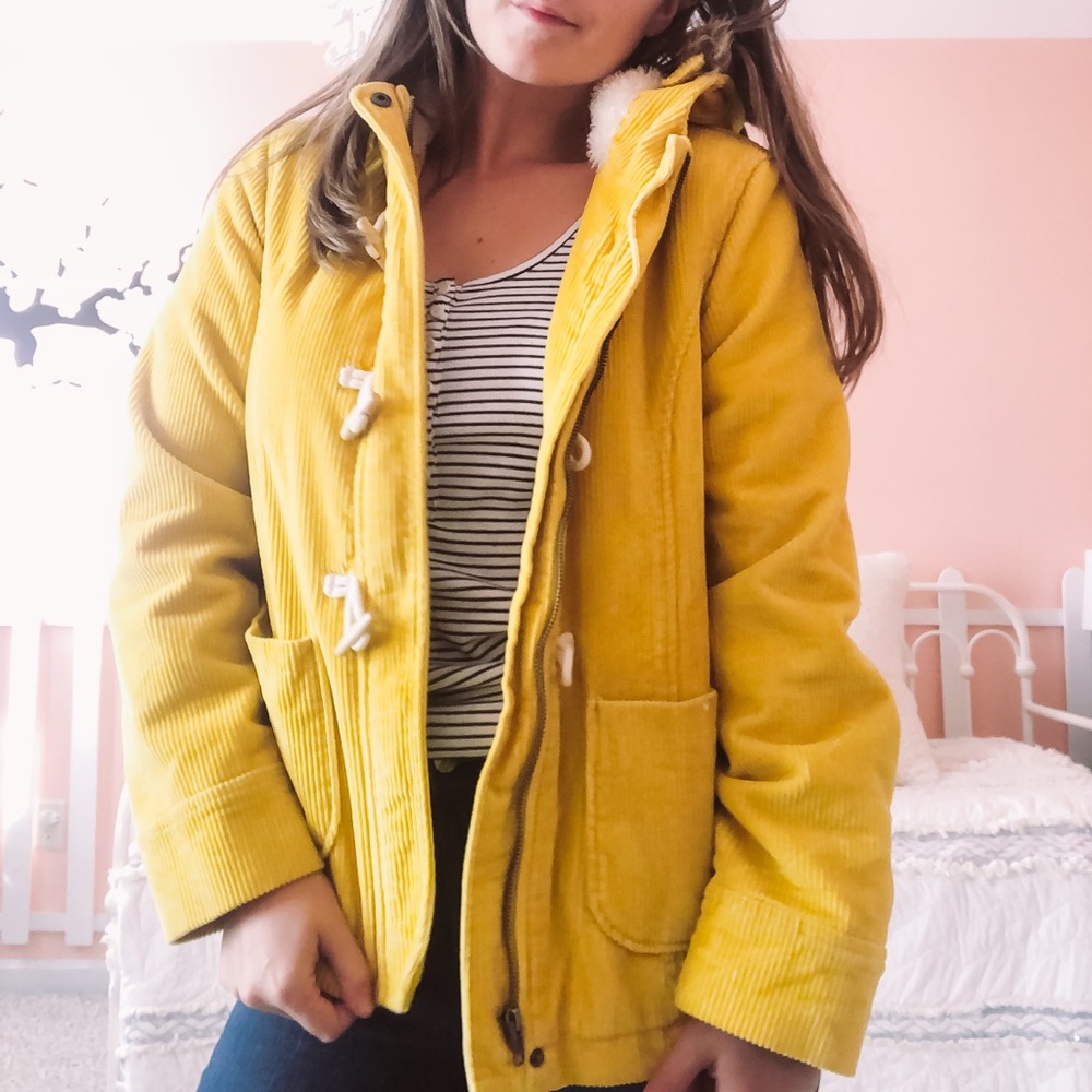 Boden Fur Lined Toggle Jacket